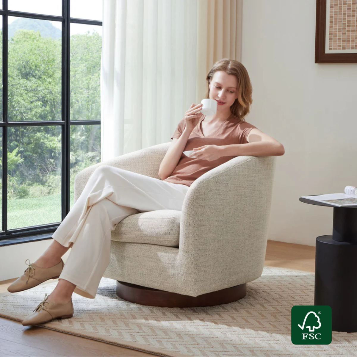 Wren Modern Swivel Accent Chair - product image 5
