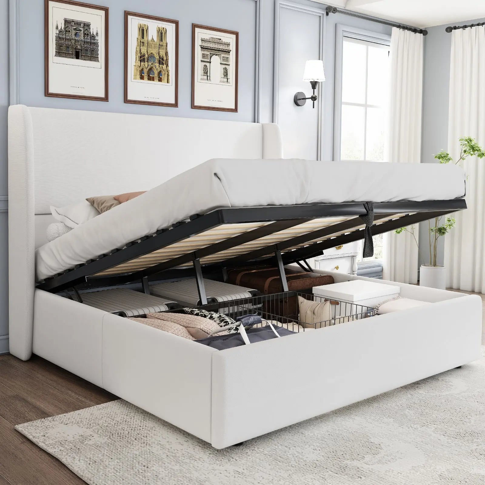 King Lift Up Storage Bed with Hydraulic Lift - product image 3