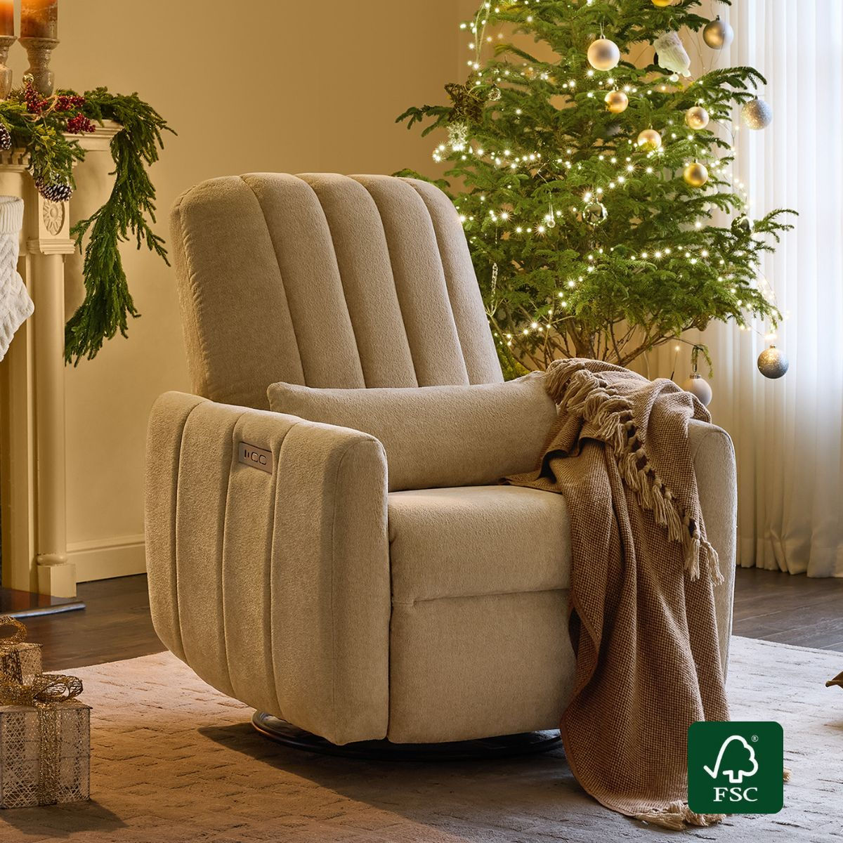 Shell Power Swivel Nursery Glider Recliner - product image 4