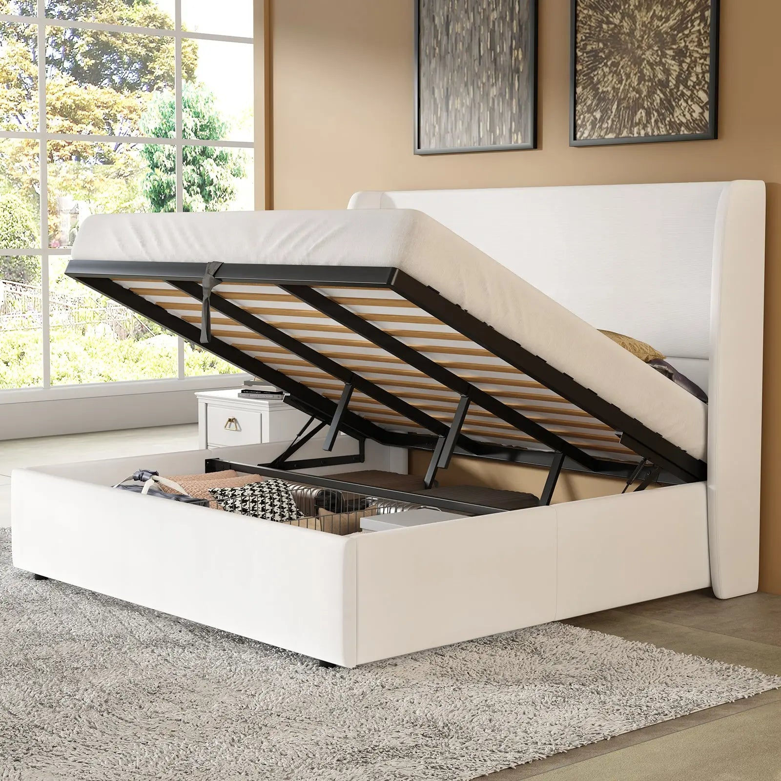 King Lift Up Storage Bed with Hydraulic Lift - product image 5