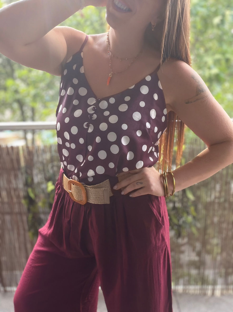 Miniature : Pantalon Lorella bordeaux 