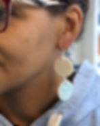 Thumbnail: Silver and clay earrings