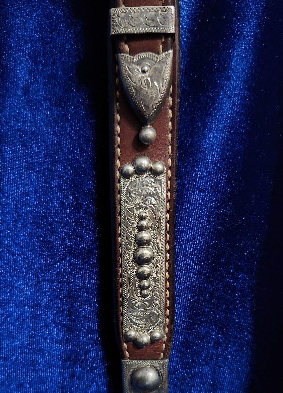 Thumbnail: Sterling Dotted Bit Clip Headstall by Carlos Sr