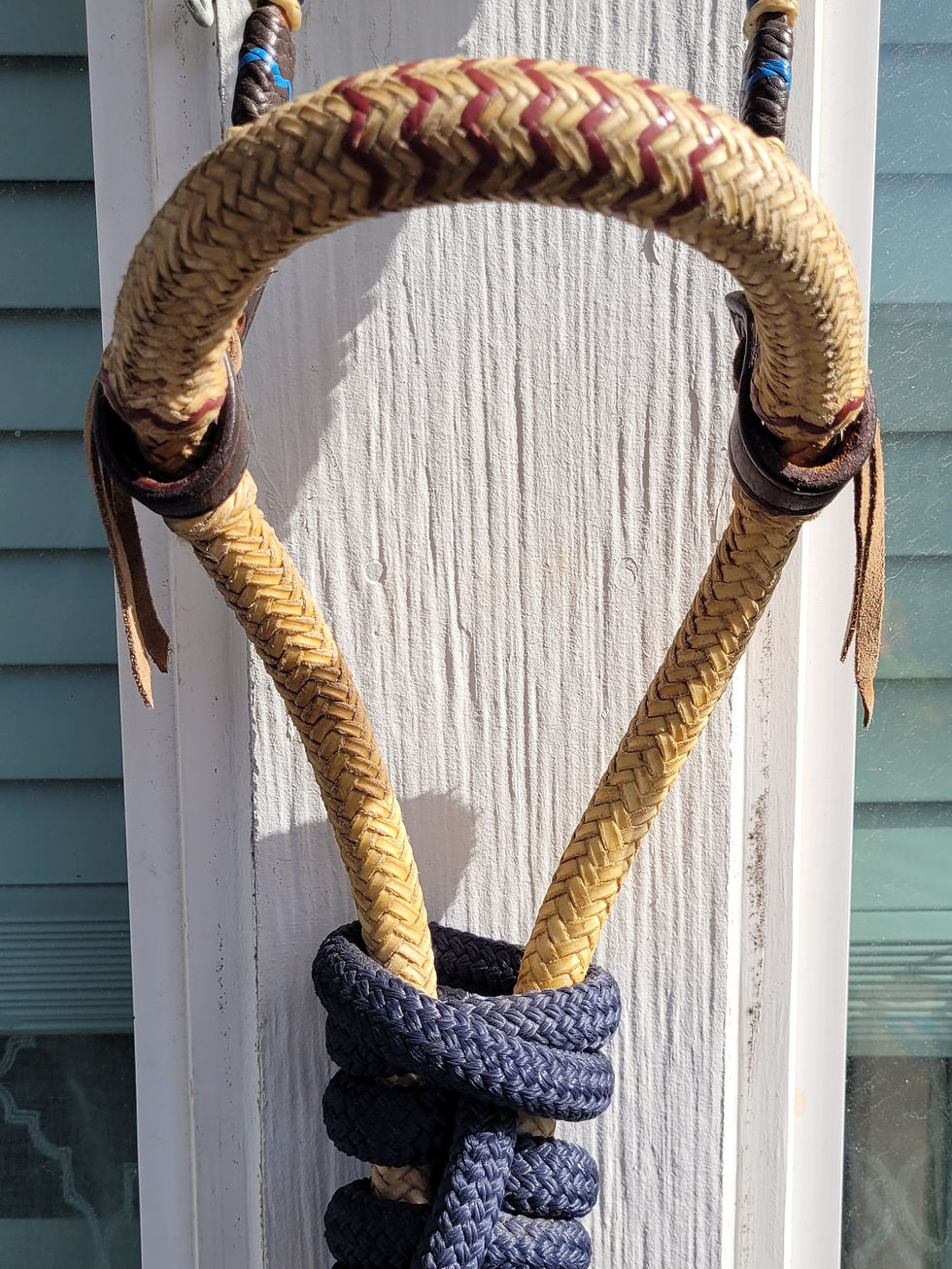 Thumbnail: Rawhide & Kangaroo Colorful Ranch Bosal Hackamore