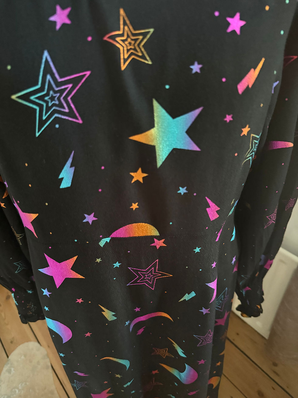 Thumbnail: Moon and Stars Print Rainbow Dress size 10