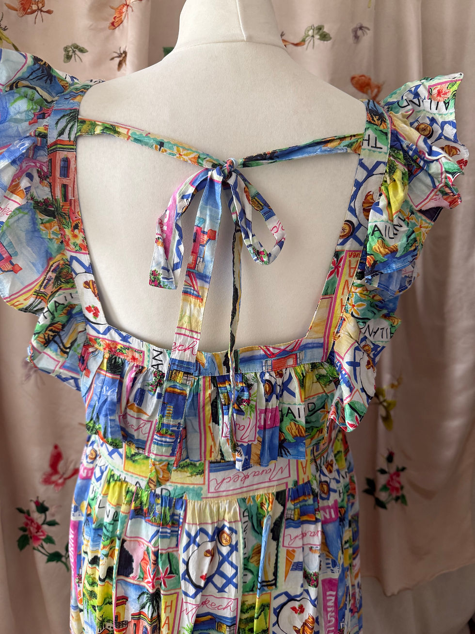 Thumbnail: Ruffle Trim Maxi Dress size 12