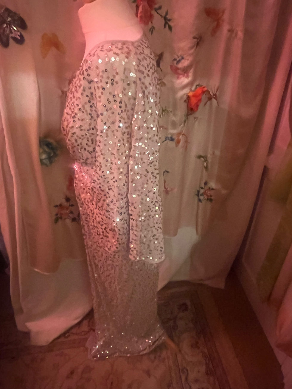 Thumbnail: Silk Sequinned Knot Front Dress size 12/14