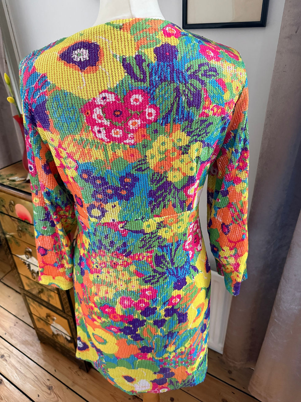 Thumbnail: Stunning 60's Style Sequin Dress size 12