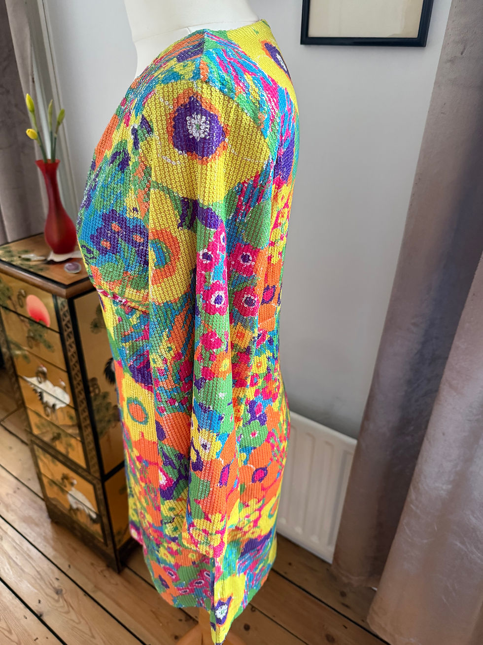 Thumbnail: Stunning 60's Style Sequin Dress size 12