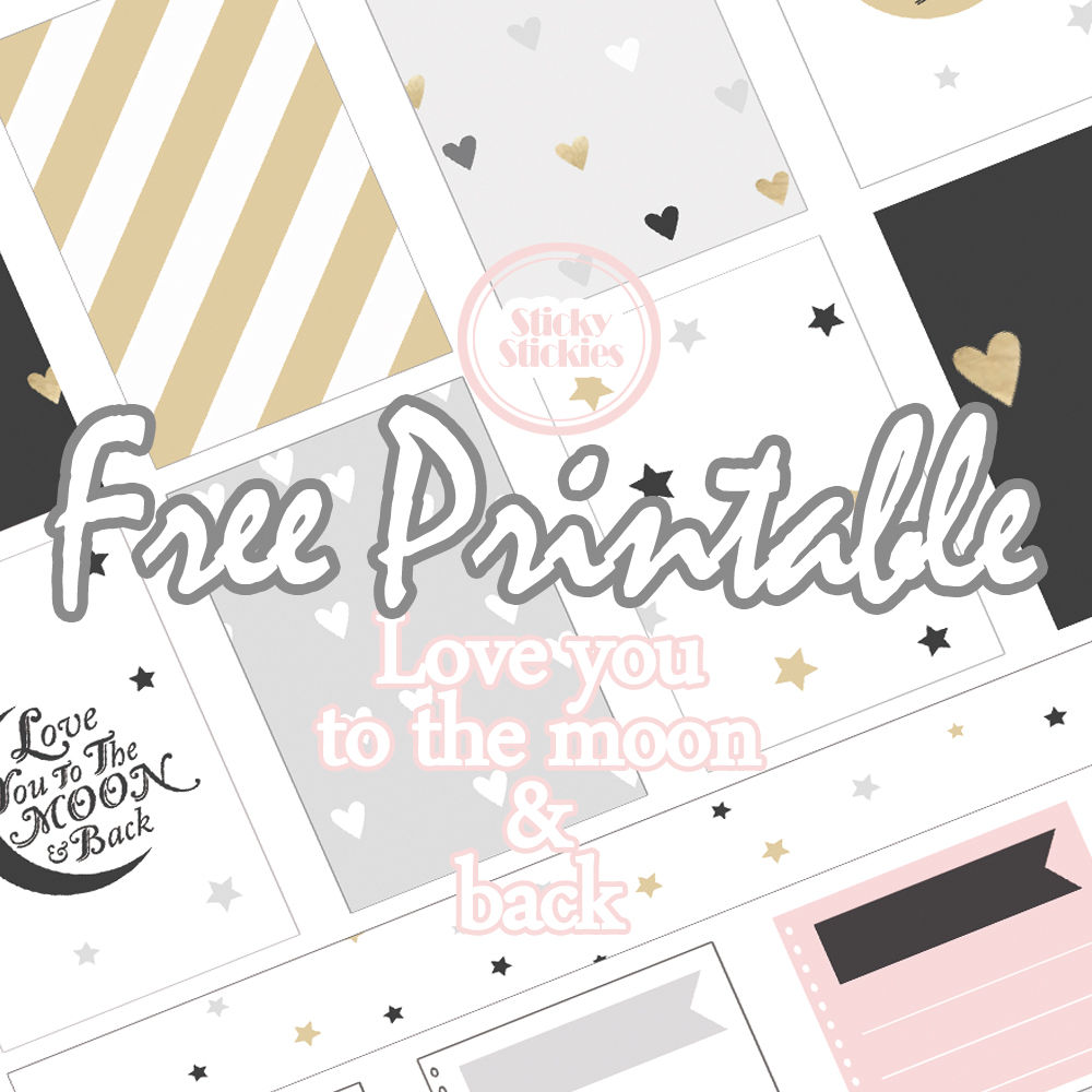 Free Printable 'Love you to the moon &amp; back'