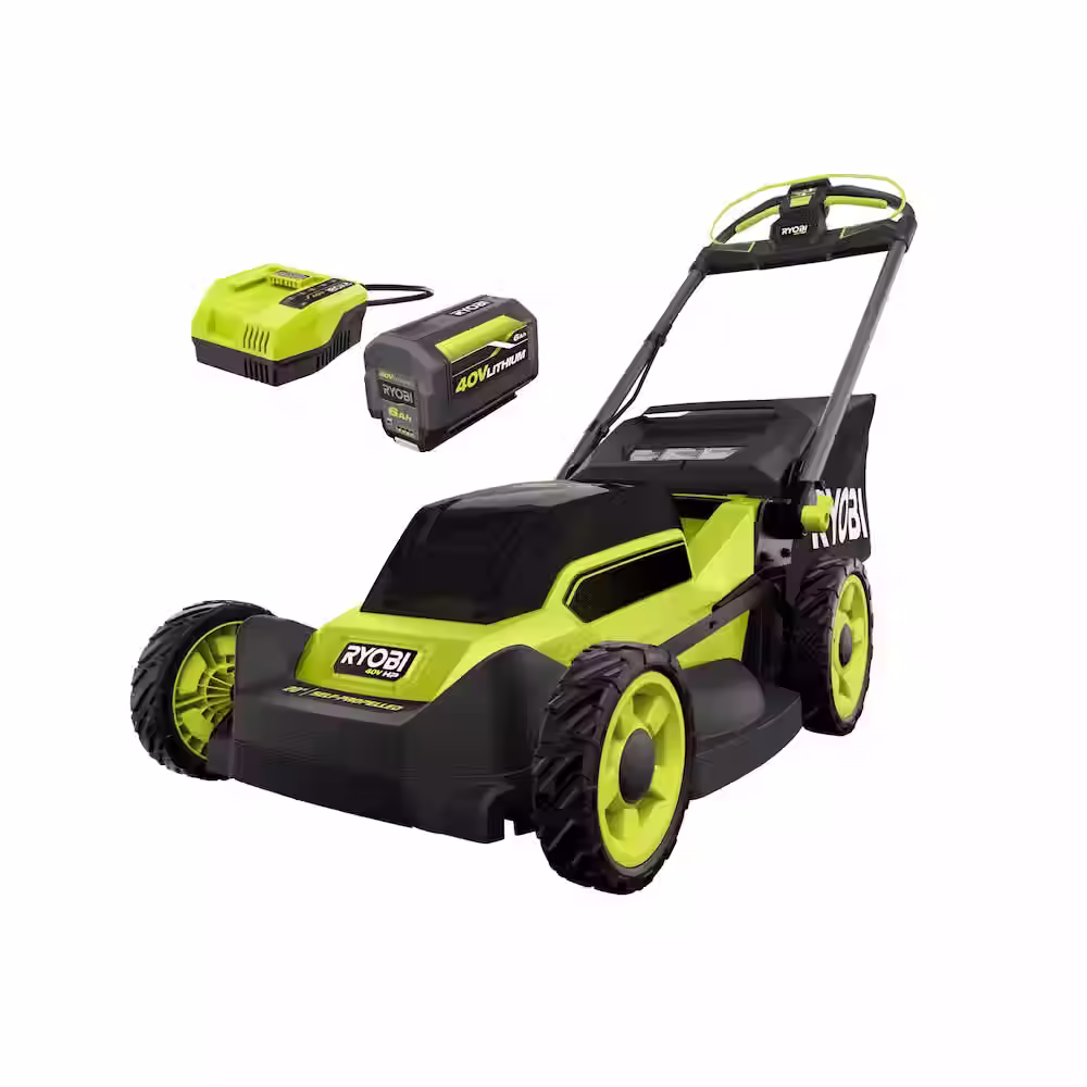 RYOBI 40V HP Brushless 20-inch Battery Walk Behind Self-Propelled Mower
