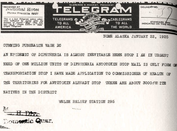 The emergency telegram sent by Curtis Welch