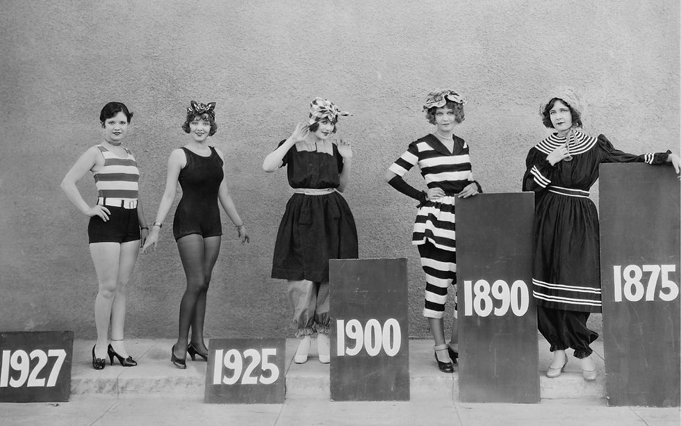 Swimwear between 1875 and 1927
