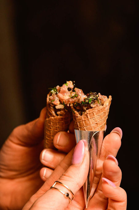 Tartare cone appetizers