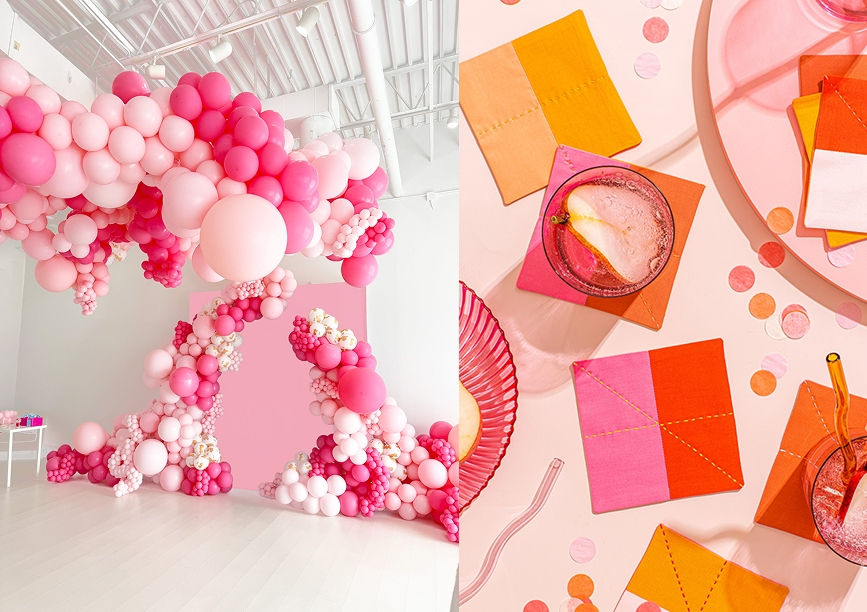 The Social Setting's services baby and bridal showers with awesome pink balloon installations and gender reveals