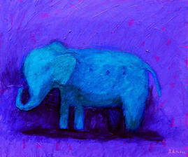 an elephant . 60x80cm . Acrylic on canvas ..jpeg