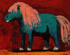 A horse. 40x50cm . Acrylic on canvas ..jpeg