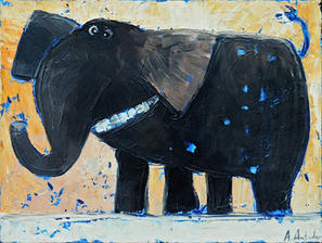 An elephant, 30x40cm, acrylic on canvas.jpeg