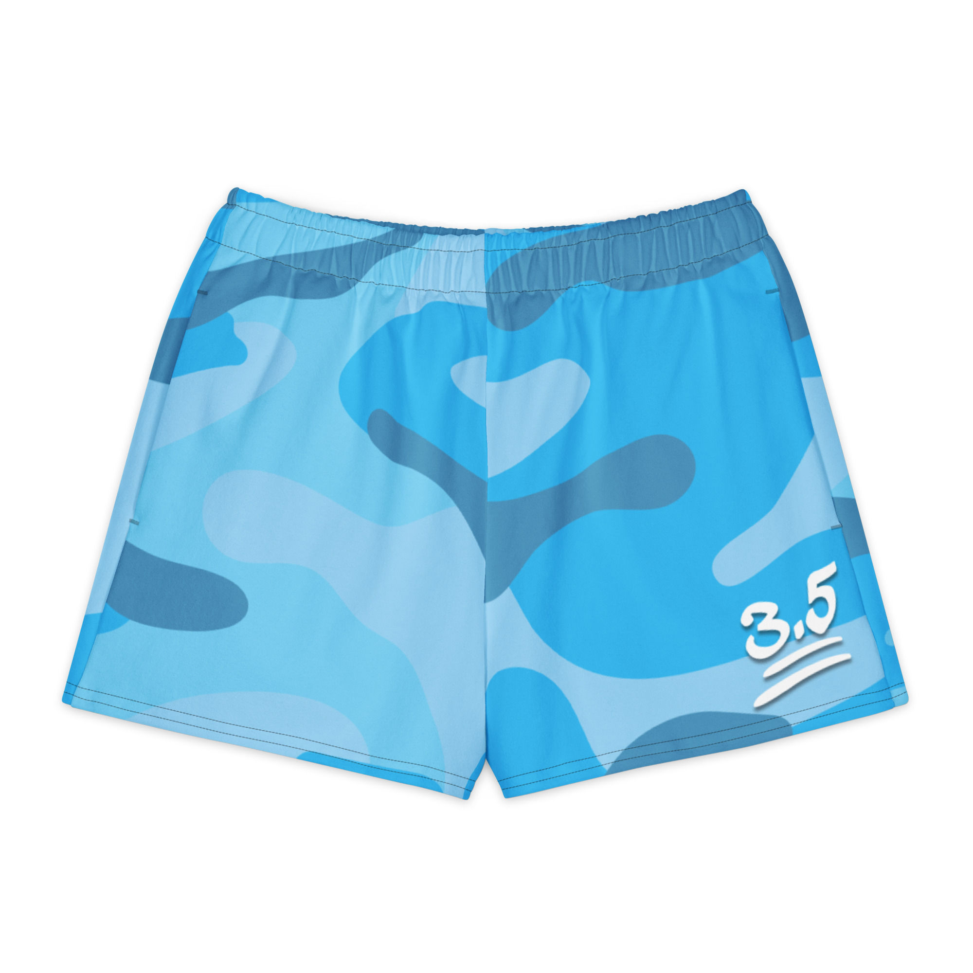 3point5 Camo Blue cotton shorts