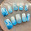 Thumbnail: Blue Ice shimmery luxury press on nails