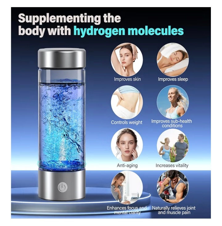 Hydrogen water bottle abd health benefits.