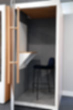 Private telephone booth in office
