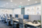 Open seating area in office