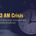 Dark image with a clock showing 3 AM. Text reads "The 3 AM Crisis: Why Modern India's High-Achievers Are Quietly Breaking?" Evokes a reflective mood.