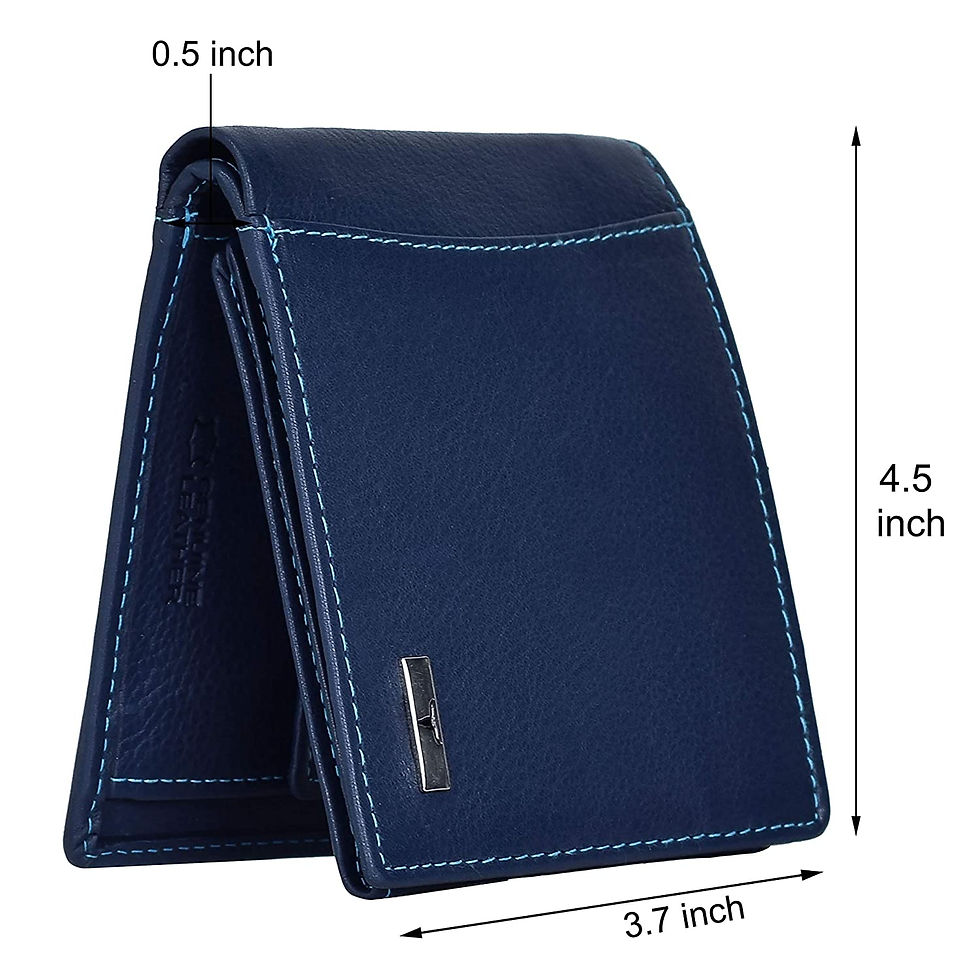 Thumbnail: Urban Forest Oliver Blue RFID Blocking Leather Wallet for Men