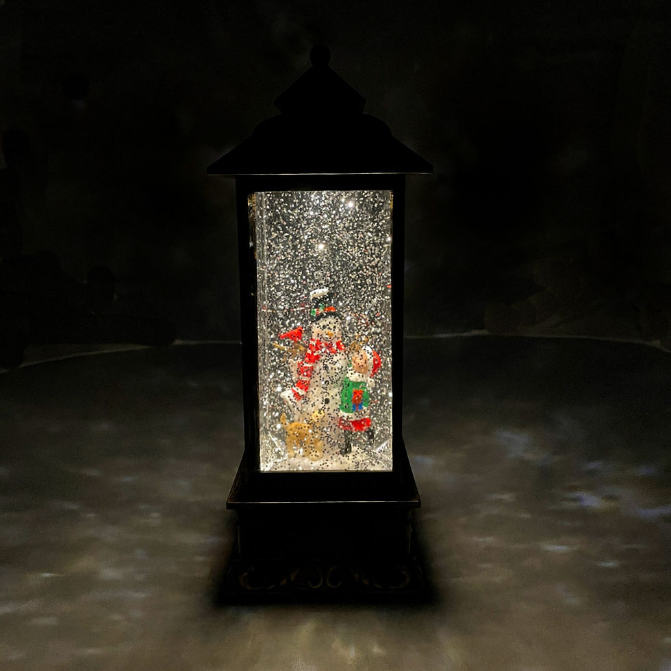 Snowman & Kid in S Lamp