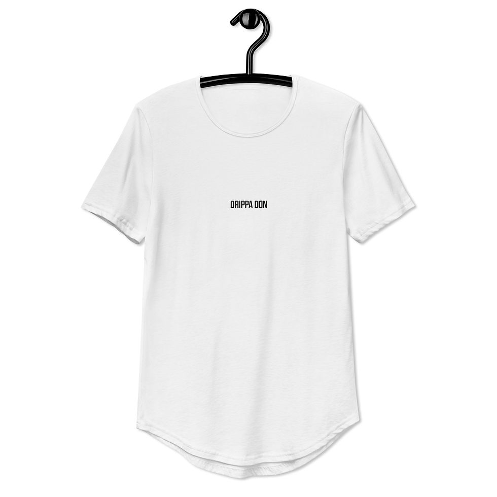 Thumbnail: DrippaDon Brand White Curved Hem T-Shirt