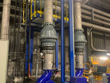 Mise en place de 2 POMPES KSB et TUYAUTAGE INOX de l’ensemble en diamètre 350mm