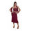 Thumbnail: Burgundy bamboo tube top, A-line skirt and scarf; Muse By LauraLye 