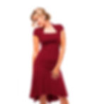 Red Bamboo Waterfall Dress; Muse By LauraLye Clothing