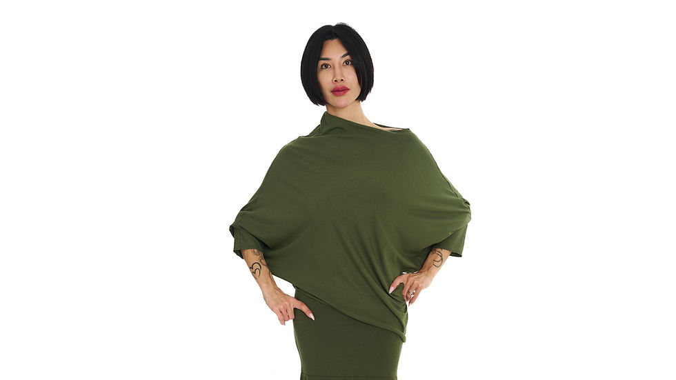 Thumbnail: Asymmetric Drape Moss Green