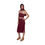 Thumbnail: Burgundy bamboo straight skirt, strapless tube top, scarf; Muse By LauraLye Clothing