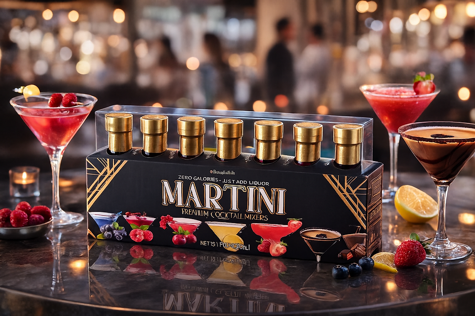 Thumbnail: Martini Premium Cocktail Mixers Gift Set – Zero Calorie – 6 Flavors (No Alcohol)