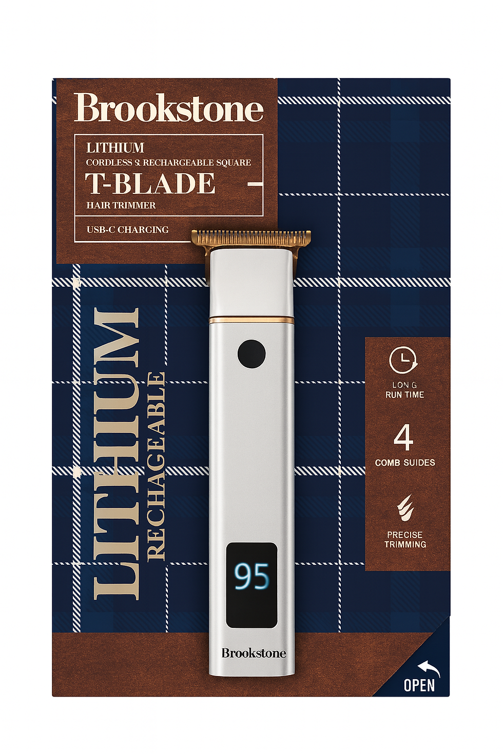 Thumbnail: Brookstone Lithium Cordless & Rechargeable T-Blade Hair Trimmer