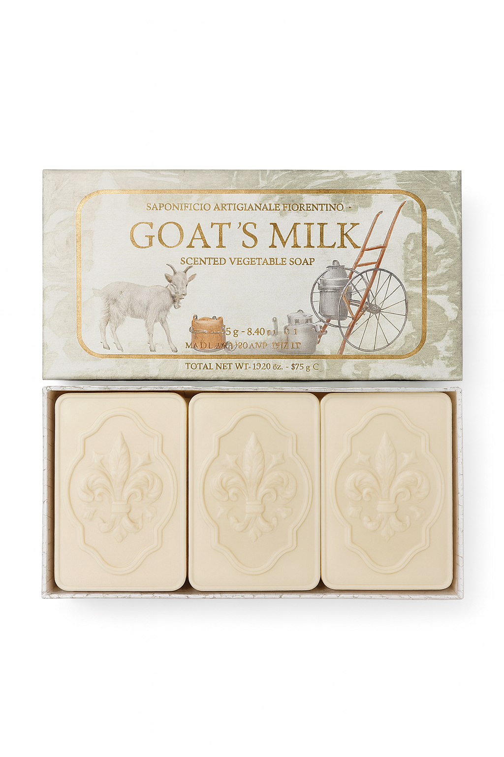 Goat’s Milk Scented Vegetable Soap – Triple Bar Gift Set (3 x 4.40 oz