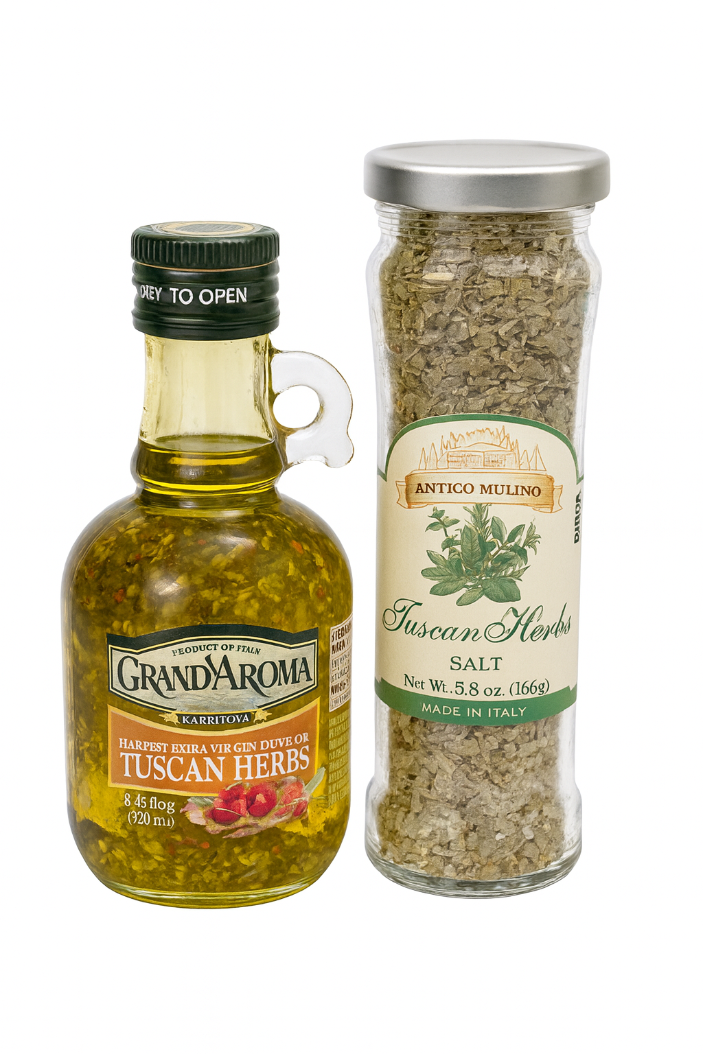 Tuscan Herbs Italian Gourmet Duo – Olive Oil & Sea Salt Set