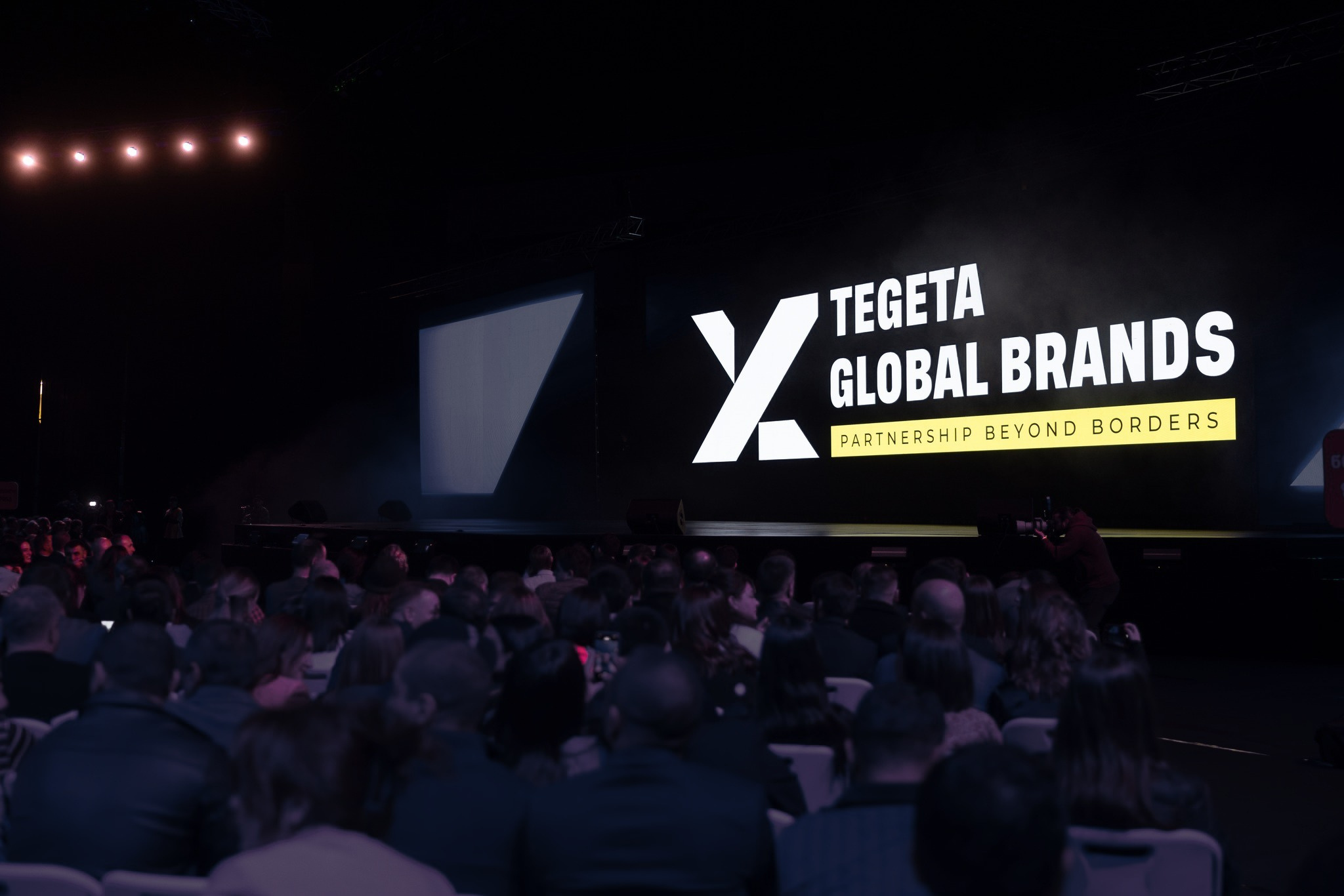 Tegeta × Global Brands presentation at Tbilisi Sports Palace.