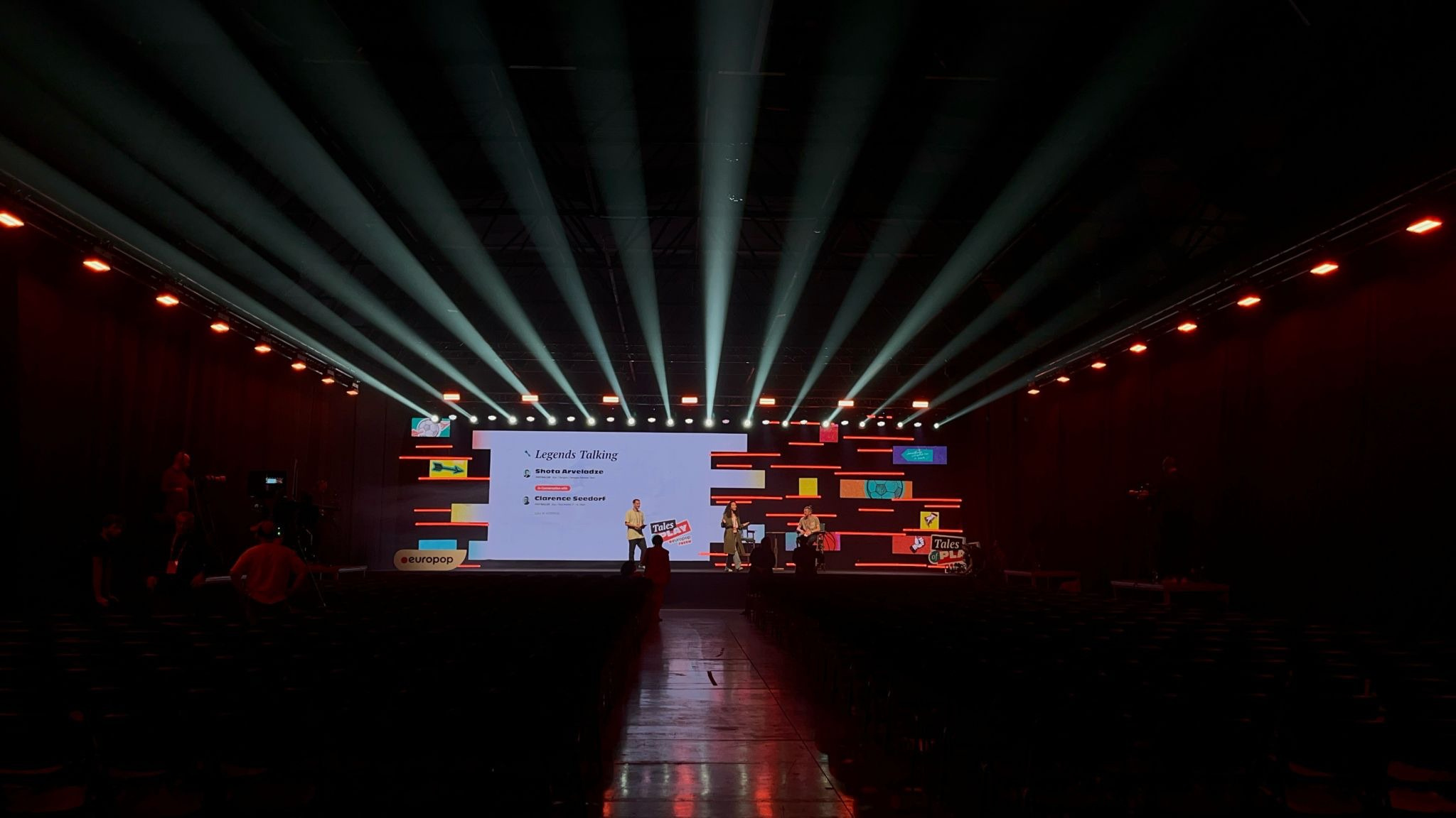 Europop Forum stage and lighting before the programme.