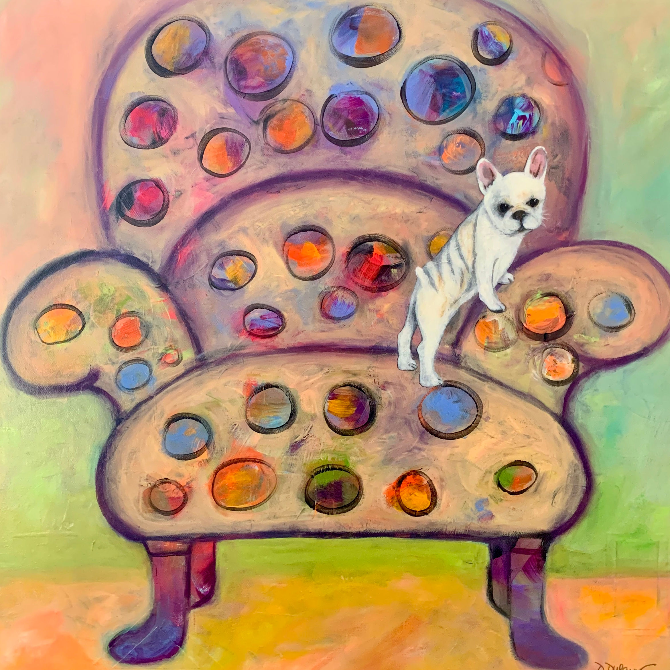 Danielle Dufayet - Saving Your Seat, 30x30"
