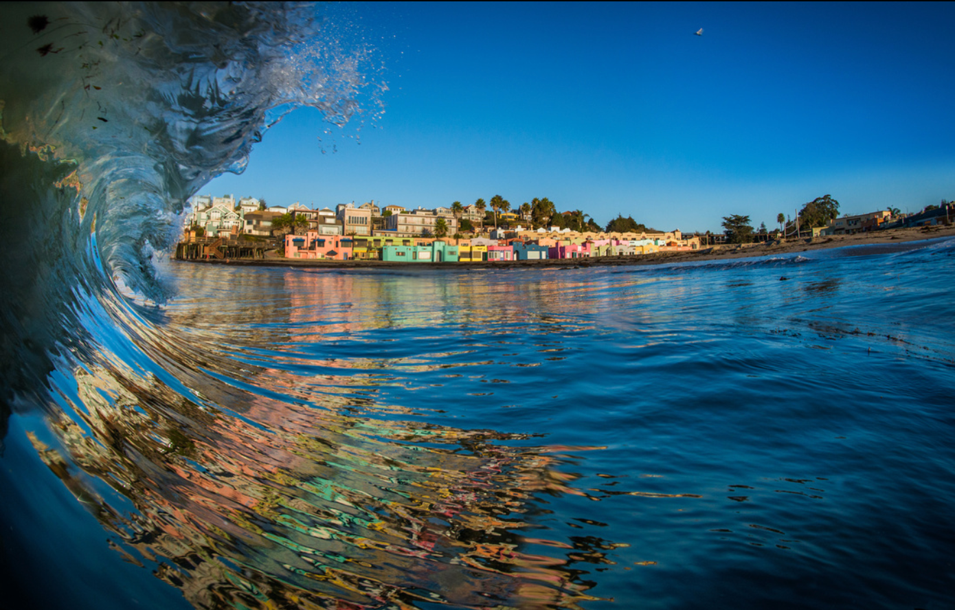 Neil Simmons - Capitola Venetians Wave - Framed 24x36"