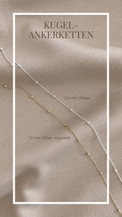 Kugel-Anker Silber und Silber vergoldet
