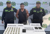 Capturan a presunto microtraficante en Rovira, Tolima: tenía drogas, dinero y maquinaria para dosificación