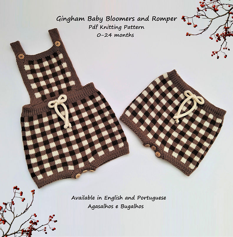 Gingham Baby Bloomers and Romper