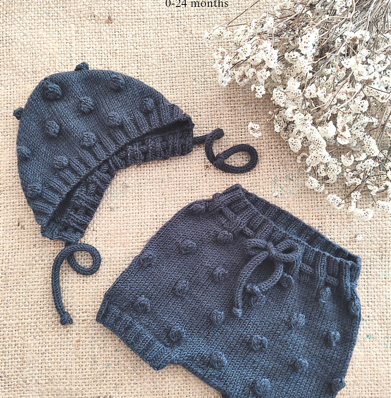 Bobble Baby Bloomers and Bonnet
