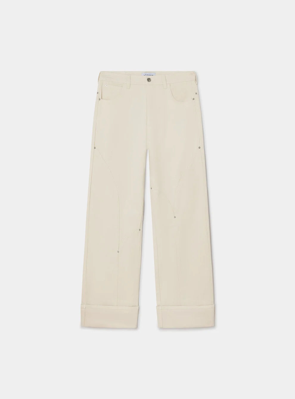 Dallas ecru denim pants - Laagam 