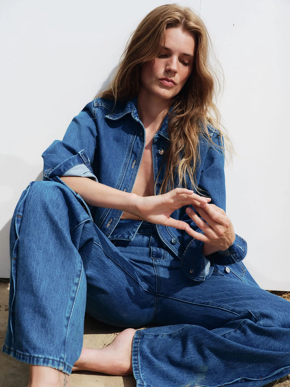 Thumbnail: No Boyfriend Denim Shirt - Laagam